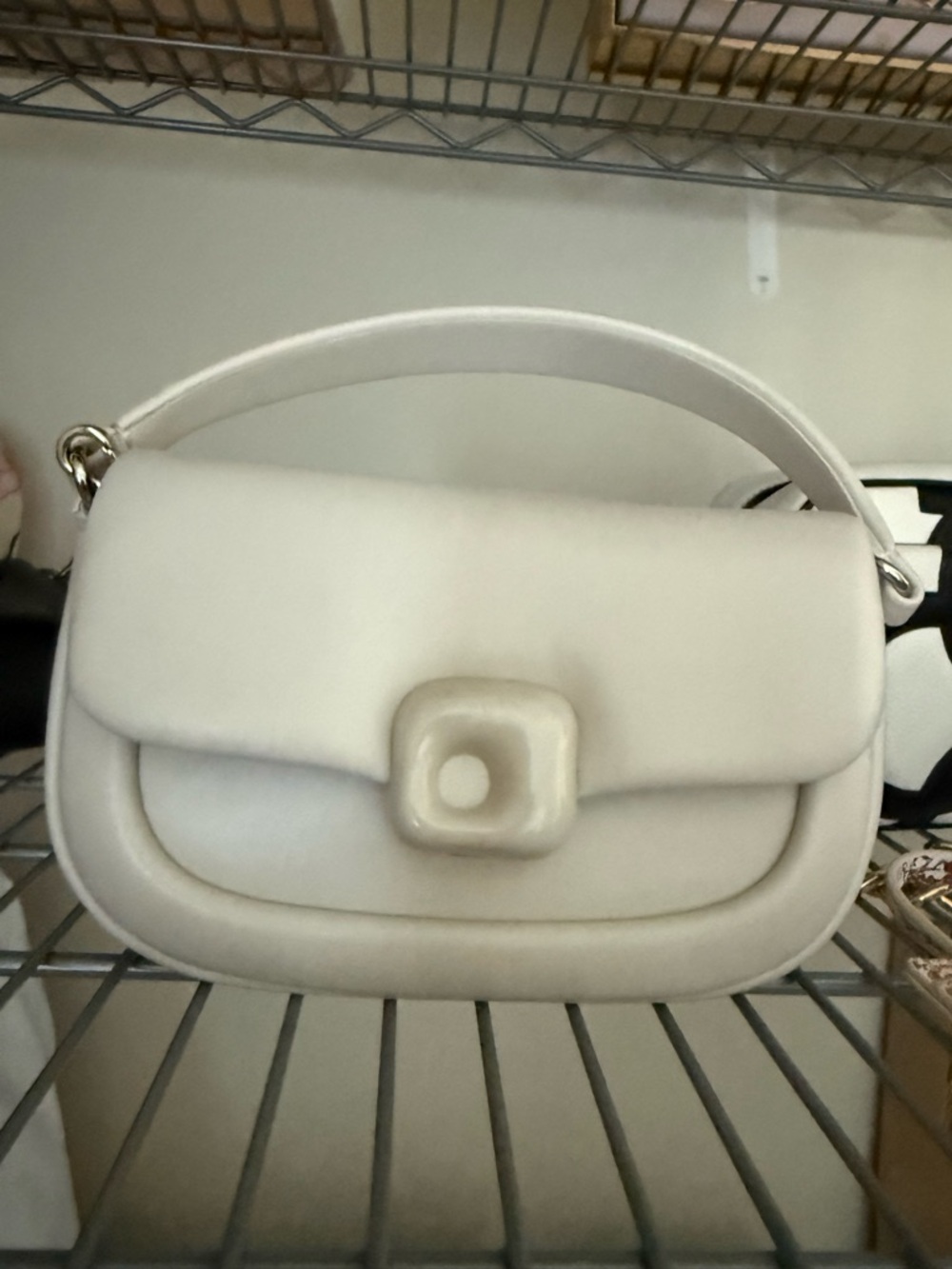 La Festin Leather cream cloud small shoulder to Crossbody bag - Picture 11 of 12